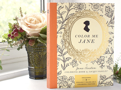 Color Me Jane, A Jane Austen Coloring Book adult coloring book color me jane colouring emma fashion flowers ink jane austen lettering pattern pride and prejudice wedding
