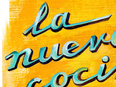 La Nueva Concina Mexicana acrylic colorful hand lettering illustration illustrations ink paint painting script texture type typography