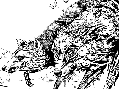 Wolf Zombies on the Prowl by Jacqui Oakley on Dribbble