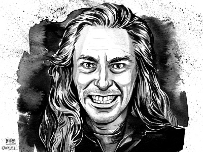 Bob, Twin Peaks black and white bob film fire walk with me halloween horror illustration ink inktober inktober2017 portrait twin peaks