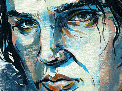 The Last Days of Elvis blue elvis illustration illustrations ink paint portrait texture