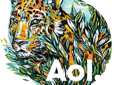 Amur Leopard acrylic animal aol art earth day endangered illustration illustrations ink leopard