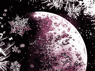 Ice Moon art book illustration ice illustration illustrations ink jules verne moon scifi snow space