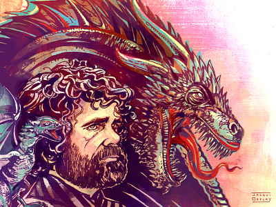 Tyrion, Game of Thrones art dragon editorial entertainment fantasy game of thrones got illustration portraits tv tyrion tyrion lannister