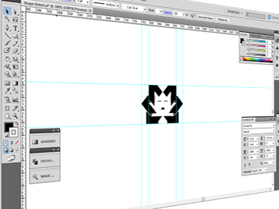 Lil Robo Work in Progress icon illustration logo mark