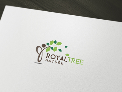 Royal Tree Logo design green leaf nature tree