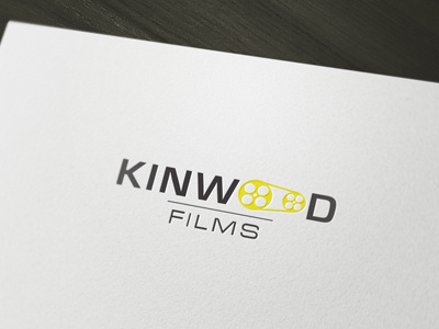 Kinwood films logo design typography