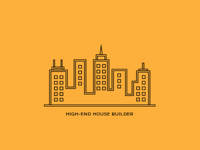 House Builders building illustration logo