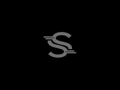 Letter S logo black brand letter logo tech