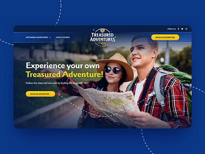 Treasured Adventures Florida adventure branding designzillas hunt logo treasure web design website