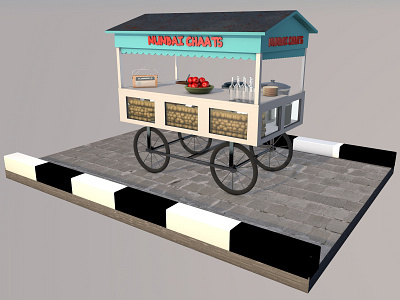 Indian Street food Cart -Panipuri Cart 3d art 3d modelling cinema 4d creative daily life designer food india indian love maxonc4d modeling road side street food