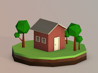 Low Poly Hexa House