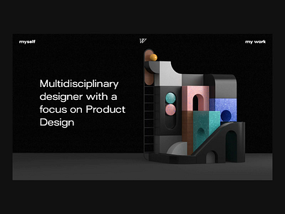 Portfolio Landing Page 3d animation branding c4d cinema 4d freebie interaction landing page product design web design webflow website