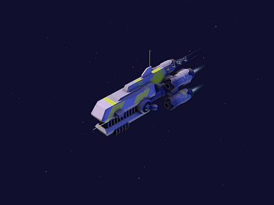 Spaceship manoeuvre 3d c4d cinema 4d isometric low poly low poly manoeuvre space warship