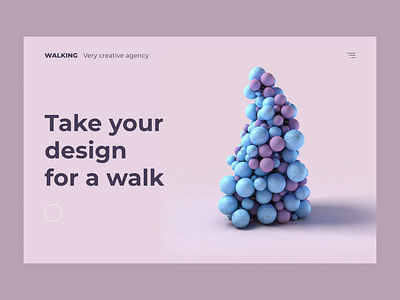 Walking Agency - concept design 3d animation c4d cinema 4d interaction transition webdesign website website design