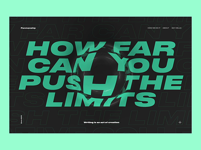 Push Your Limits animation c4d cinema 4d interaction ui web design webgl website