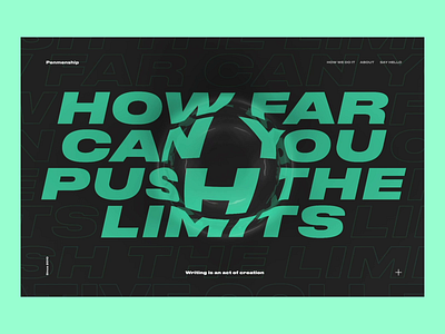 Push Your Limits animation c4d cinema 4d interaction ui web design webgl website