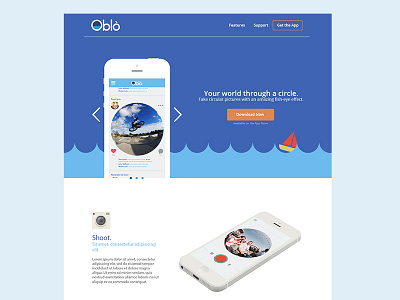 Oblò app clean concept design flat minimal oblo simple ui web