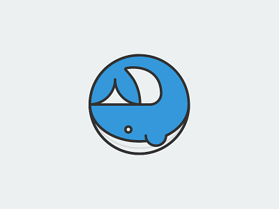 Whale Icon blu icon illustration logo minimal whale