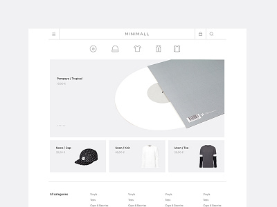 Minimall #01 | Homepage clothes clothing ecommerce icon minimal minimall shop white