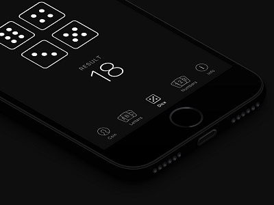 RandoMe app black card coin dice ios iphone minimal numbers