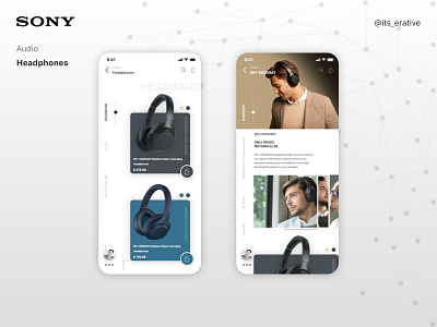 Sony Headphones - App Design #8 app app design app ui daily ui ecommerce interaction design landing page mobile app product design shopping app ui ui design ux ux design