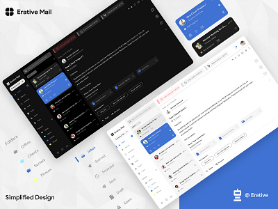 Erative Email Client App - Conceptual Design app client dashboard email erative mail template ui uikit ux webapp webdesign