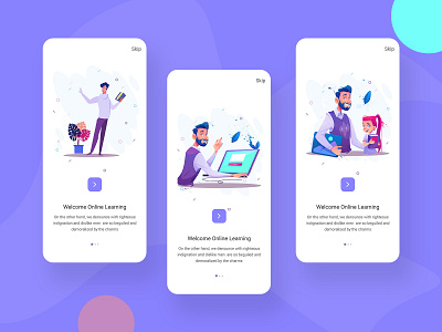 E-learning App adobe xd app bar course courses dailyui e learning education elearning ui flat design illustration learn lessons minimal minimalist online education simple ui uiux ux