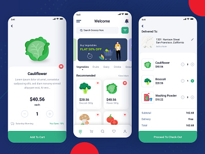 Grocery Delivery App UI