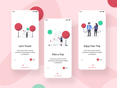 Travel App UI aap adobe xd booking esparkbiz flat design hotel booking illustration infographic location minimalist mobile app onboarding screens onbording tranding 2020 travel travel agency trip planner ui ux vector