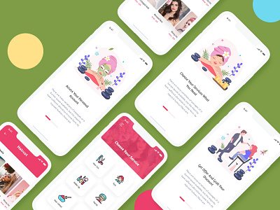 Spa & Beauty Application 2020 trends adobe xd application ui beauty app beauty salon clean ui design concept minimal mobile app onboarding one page simple sketch skincare spa typography ui design ui ux vector visualizer