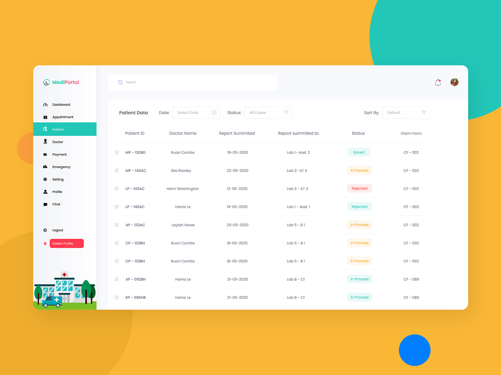 Doctor-Patient Dashboard by eSparkBiz on Dribbble