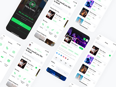 Party DJ Application. adobe xd application design design illustration logo minimal minimalist mobile ui ui visualization