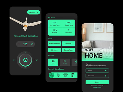 Smart Home Mobile App Design. adobe xd application design design illustration logo minimal minimalist mobile ui ui visualization