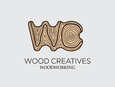 Wood Creatives art design flat graphic design graphicdesign illustration illustrator logo minimal negativespace vector wood