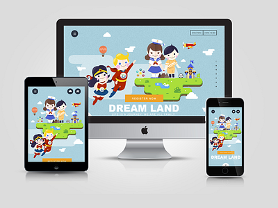 Dreamland illustration web design
