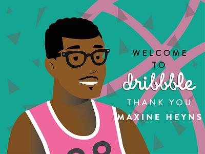 Draft Day debut draft day dribbble first shot illustration invite jersey pink thank you
