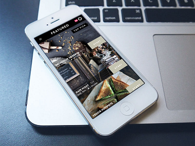 Featured Screen app design featured food ios iphone mobile ui ux