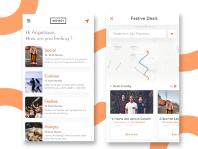 Moodi app deal design feelings moods ui ux