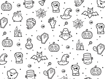 Halloween Icon Pattern design icon illustration illustrator vector