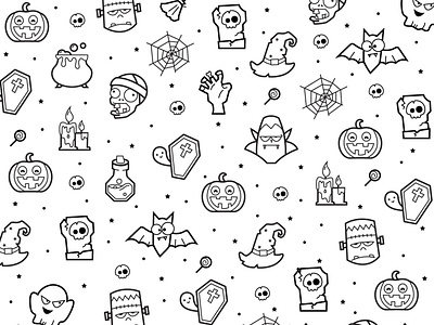 Halloween Icon Pattern