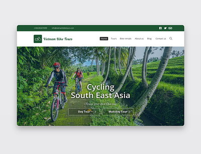 Vietnam Bike Tours Web Redesign branding design ui ux web