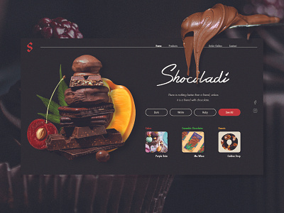 Shocoladi cake cannabis cherry chocolade dailyui design donuts dribbble online order pearl products shocoladi web