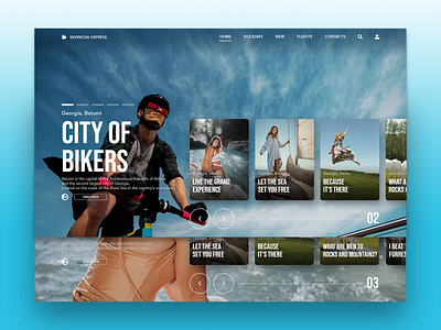 Skvincha Express adjara azure batumi daily dribbble express georgia holiday martvili racha tbilisi tour travel ui uidesign uiux ux web web design webdesign