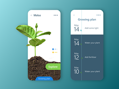 Plant app design ui