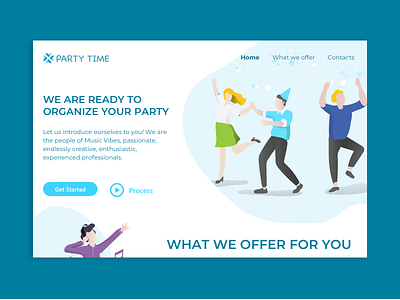Party Time design logo ui website
