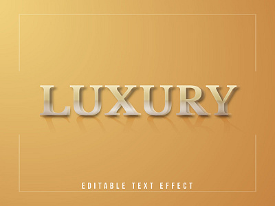 Editable text effect editable elegant gold luxury reflect text effect