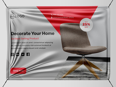 Horizontal banner design banner graphics design marketing minimal modern vertical