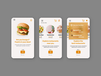 Restaurant App Intro Pages food intro restaurant ui