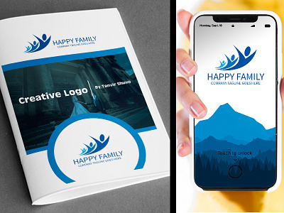 Happy Family Logo Design abstract branding family logo logo design modern vector